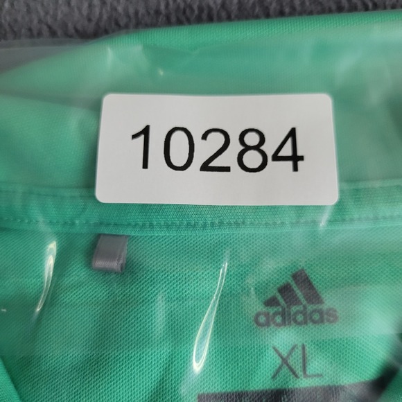Adidas Golf Polo Shirt Men XL Green Short Sleeve Performance Stretch Lightweight - Picture 9 of 9